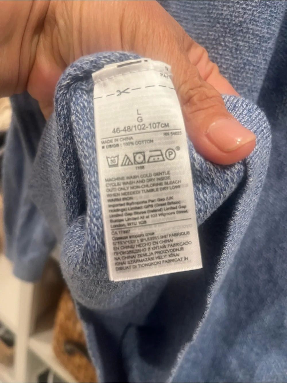 Banana Republic Light Blue Men's Crewneck Sweater